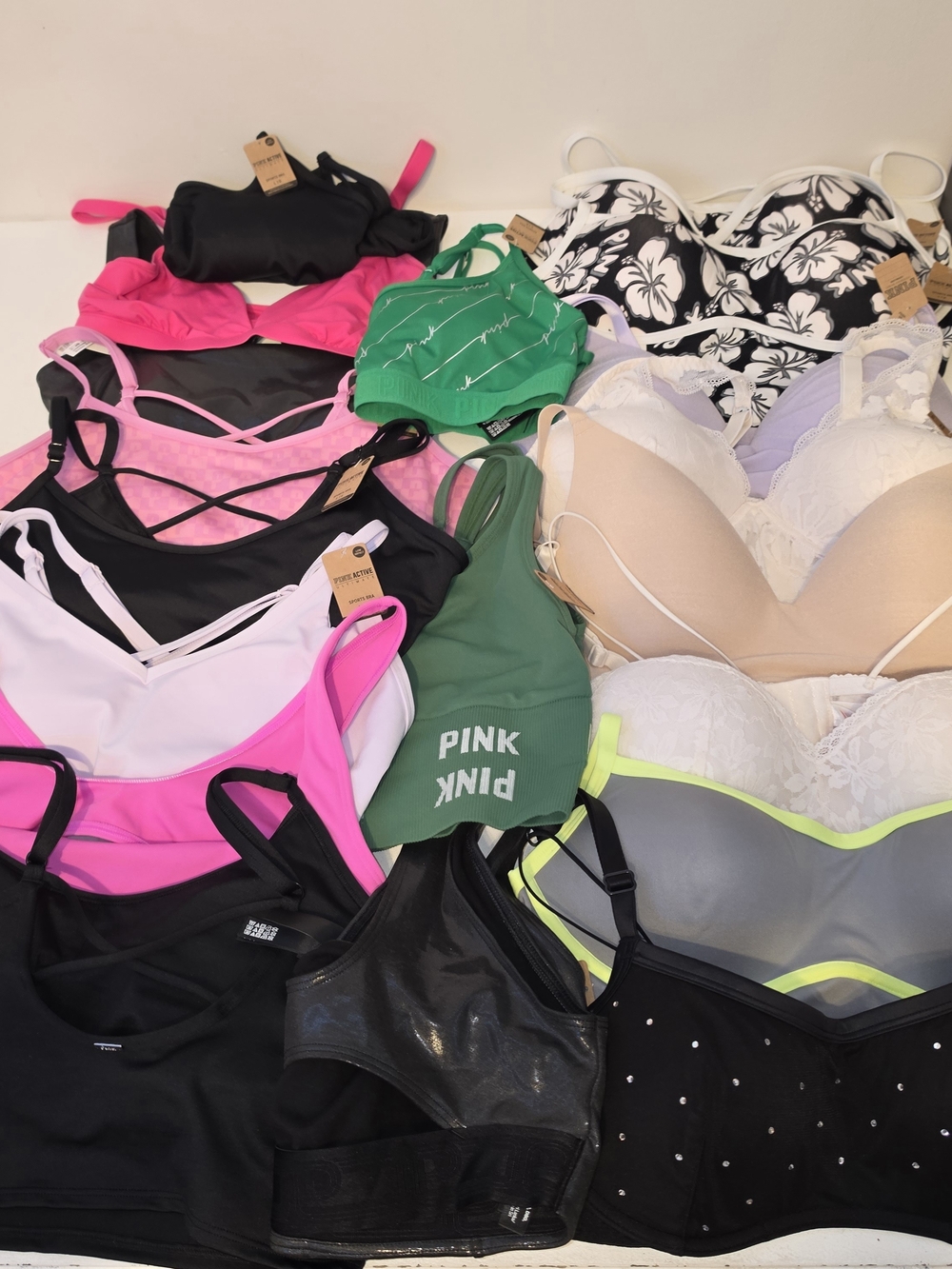 VS PINK SIZE LARGE BRA BUNDLE NWT